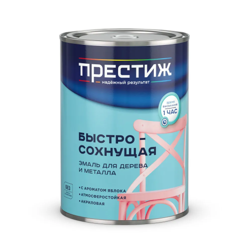 Эмаль акриловая  быстросохнущая "Престиж СТАНДАРТ" белая м.ф. 0,9 кг  01-070-001-009