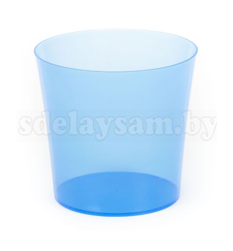 Кашпо №1 для цветов 1,7 литра прозрачно-синее