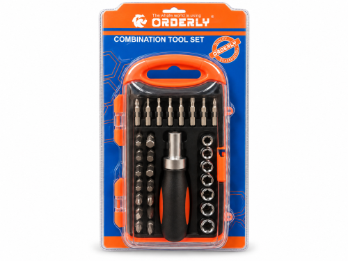 Отвёртка с битами Orderly MCU-G2474, 30 предметов