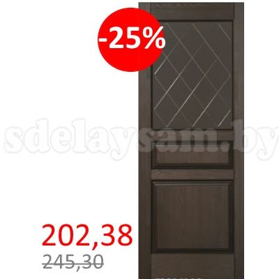 ОКА дверное полотно «Венеция» ПВДО 20-8, структур, тёмный орех, 2000×800×40 мм
