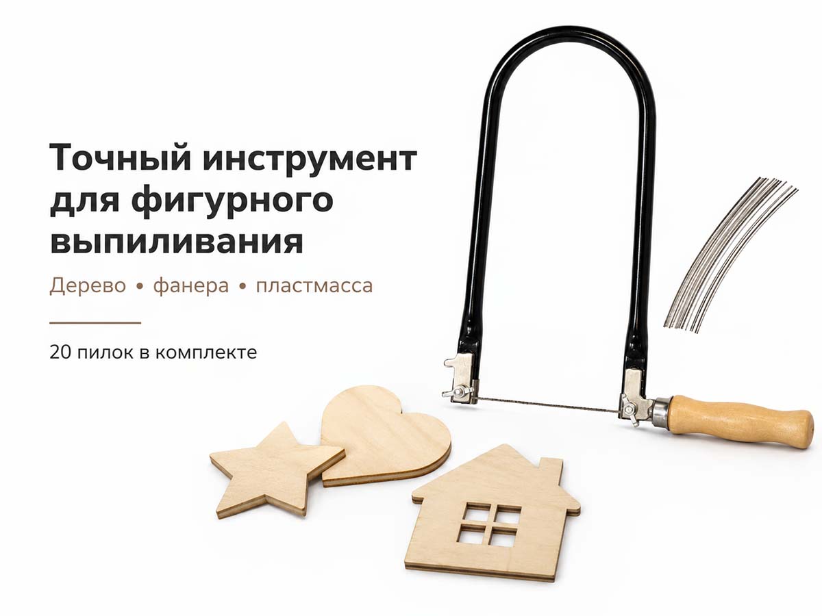 Лобзик ручной Минский инструментальный завод с 20 пилками, 300 × 235 мм
