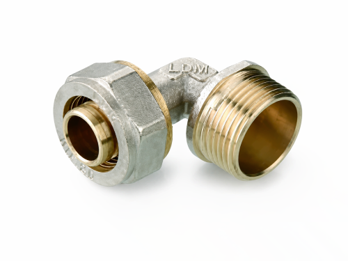 Угольник обжимной APE 752 L 3752L03420, 3/4″ ВР×20 мм