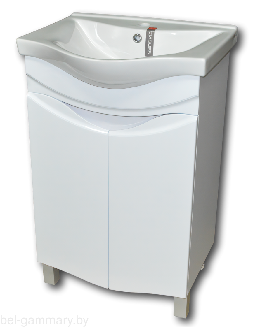 Тумба под ум.с ум. Гамма 23оФ8-У55 (фасад белый) Альбатрос-10055