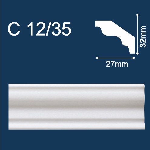 Плинтус потолочный Солид C 12/35