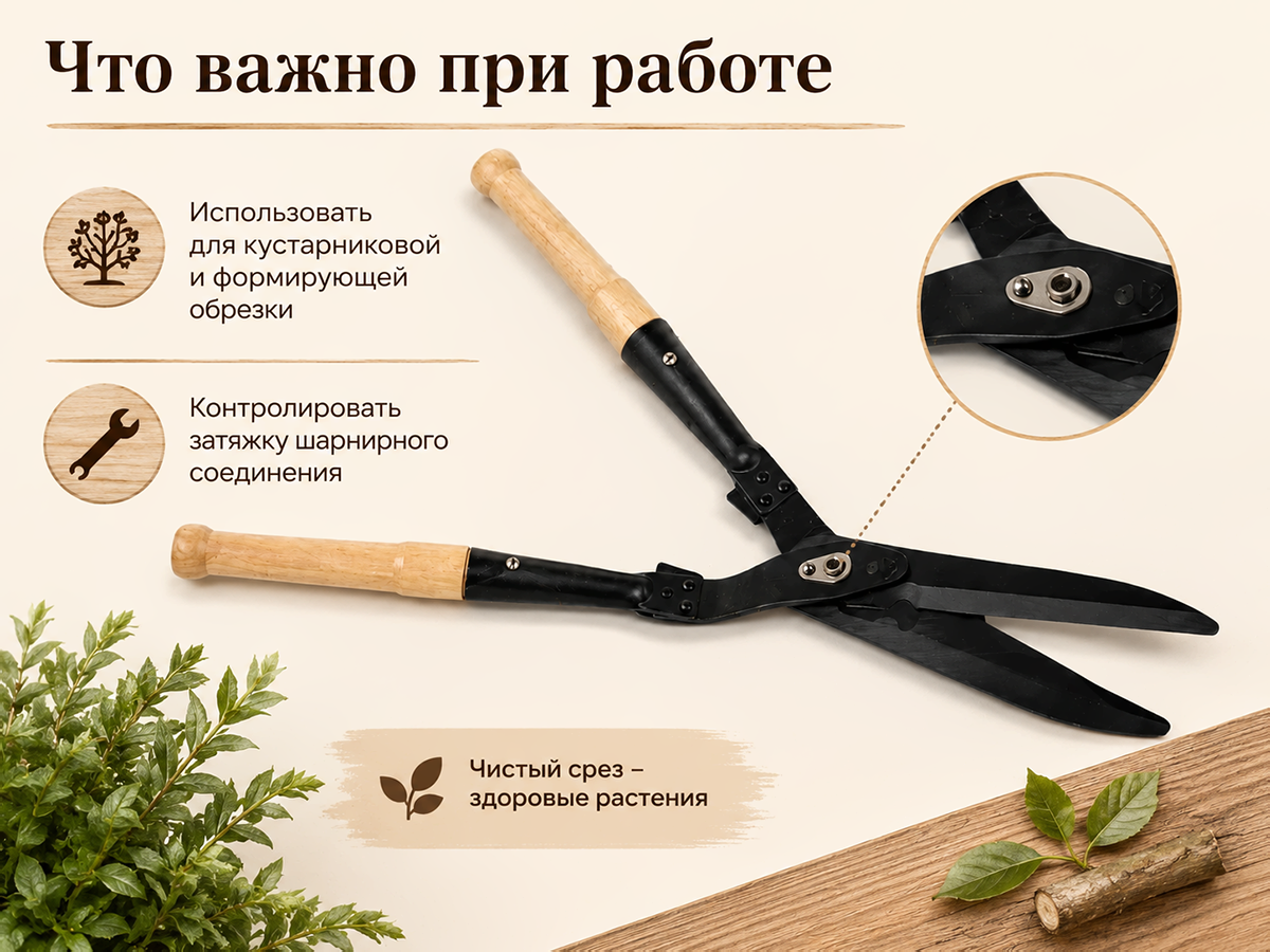 Ножницы кусторезные с ручками BELARUS Ш504-010