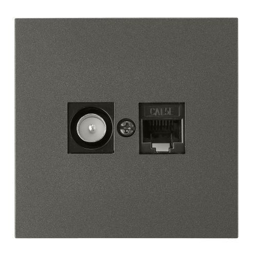 Розетка ТК-6651 мокко