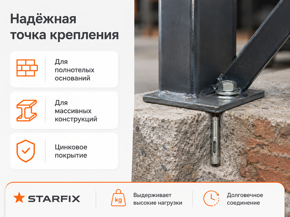 STARFIX анкер с болтом M16×20×200 мм фото 4