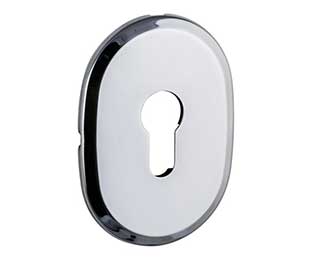 Декоративная накладка под цилиндр ESC 473 (90х65) СP ХРОМ (39685) (FUARO)