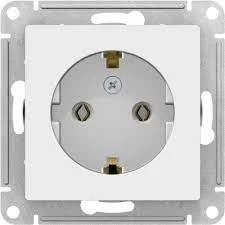 ATN000143 ATLASDESIGN РОЗЕТКА с заземлением, 16А, механизм, БЕЛЫЙ