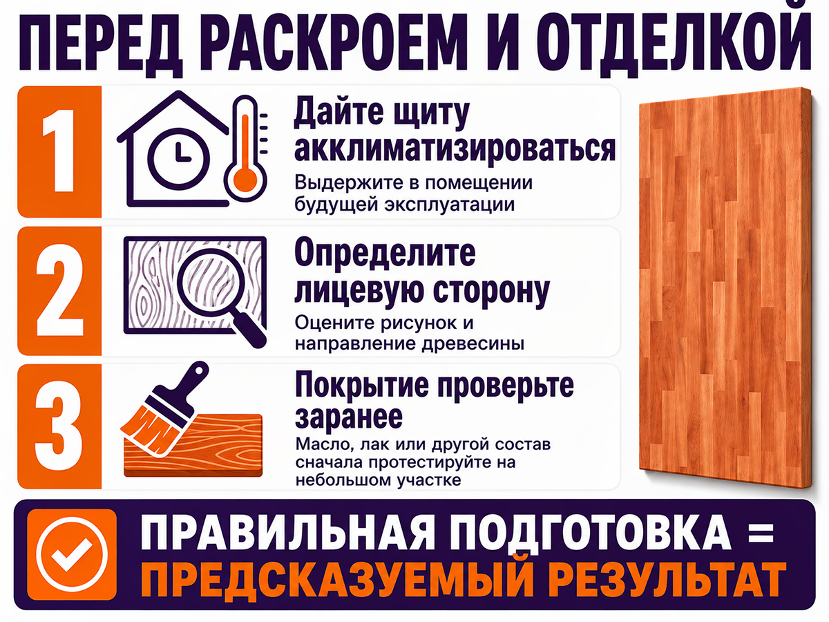 Мебельный щит из дуба сращённый, 1095×300×40 мм, сорт 3/3 фото 4