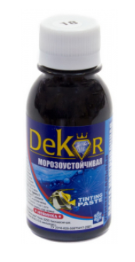 Паста колерная  "DEKOR" черный №18 0,1 кг 