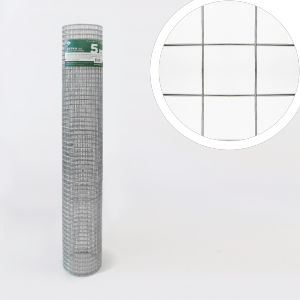 Сетка D0,7 Яч. 25х25мм; 1х5м, сварная оцинкованная LIHTAR