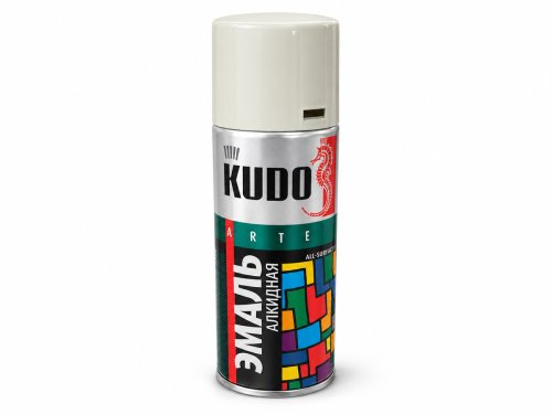 Эмаль универсальная аэрозольная KUDO, слоновая кость, 520 мл
