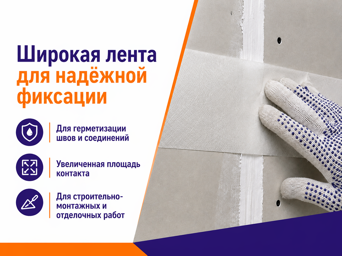 Germetex лента акриловая Acrylic profi Standard, универсальная односторонняя, 60 мм × 25 м фото 5