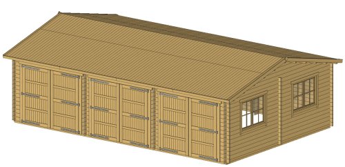 Гараж 6x9 Т толщина стен 44 мм. (готовая комплектация)