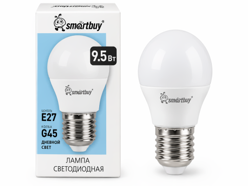 Smartbuy лампа светодиодная G45 SBL-G45-9.5-40K-E27, 9,5 Вт, 4000 К, E27