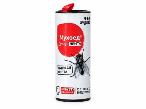 Липкая лента от мух «Мухоед Супер», 1 шт.