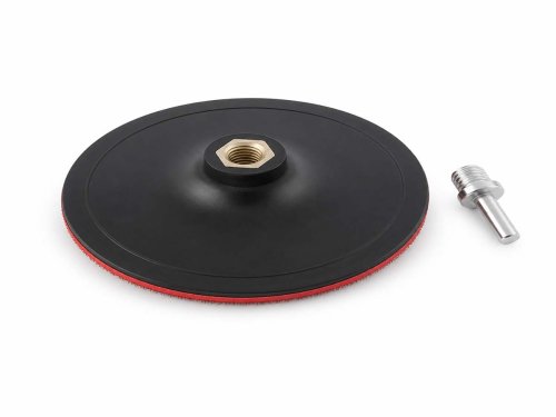 Насадка опорная VERTEXTOOLS 0078 для дрели и УШМ, 150 мм, M14, твёрдая, с липучкой