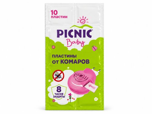 Пластины от комаров Picnic Baby для фумигатора, 10 шт.