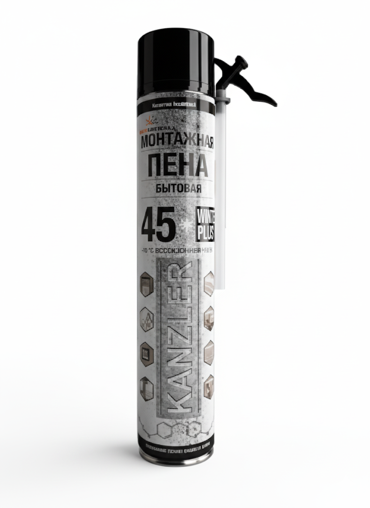 Пена монтажная бытовая KANZLER HOME всесезонная, 600 мл