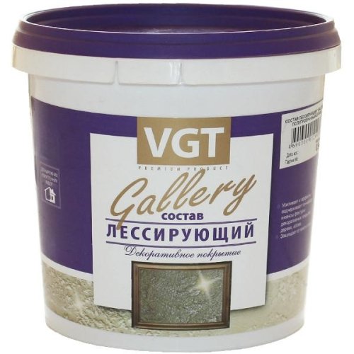 Состав лессирующий "Gallery" полупрозрачный, серебристо-белый, 2,2 кг
