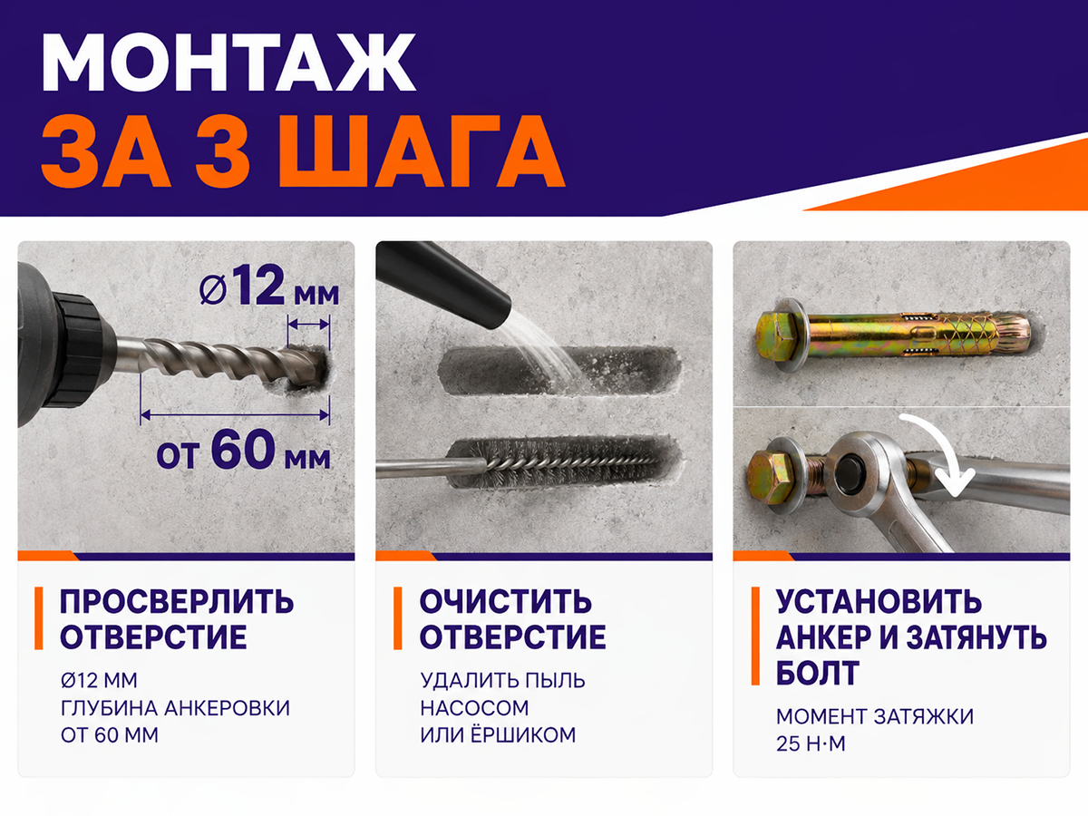 STARFIX анкер с болтом M10×12×160 мм фото 5