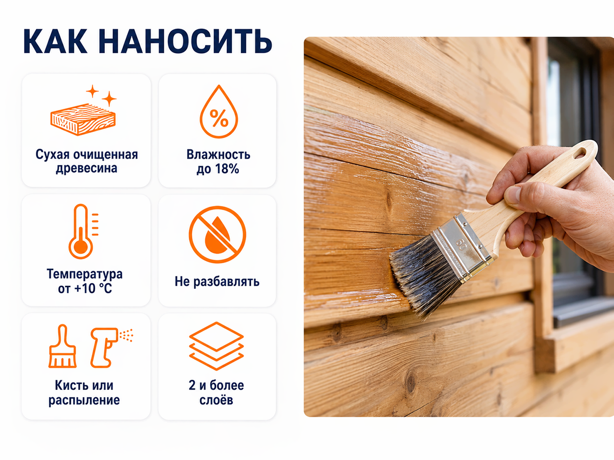 Состав PROFITEX декоративно-защитный для древесины «Бесцветный», 1 л (0,7 кг) фото 6
