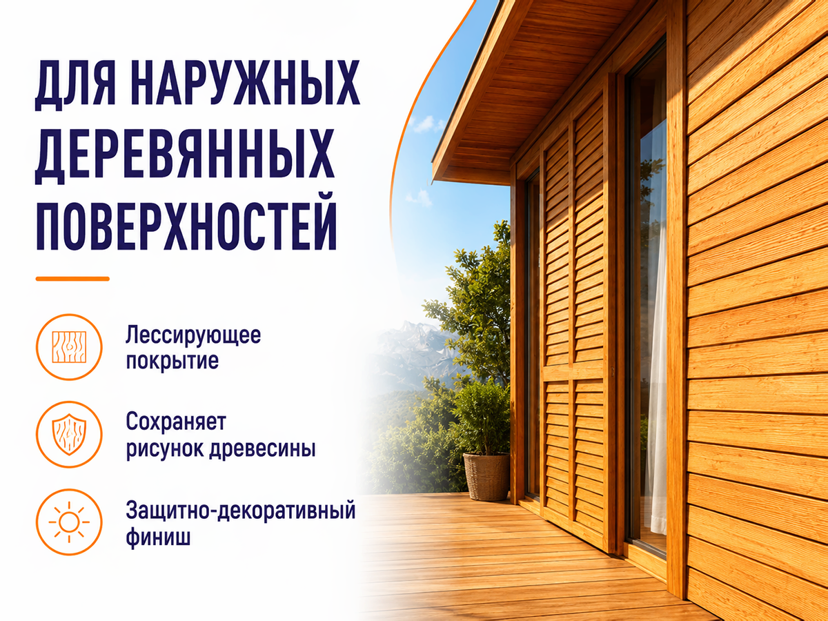 Лазурь деревозащитная Pinotex Ultra, орегон, 0,9 л фото 2