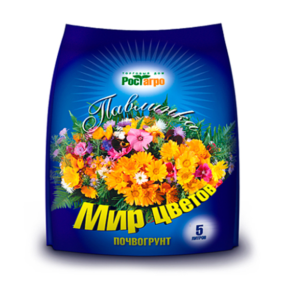 Мир цветов почвогрунт Павлинка, 5 л