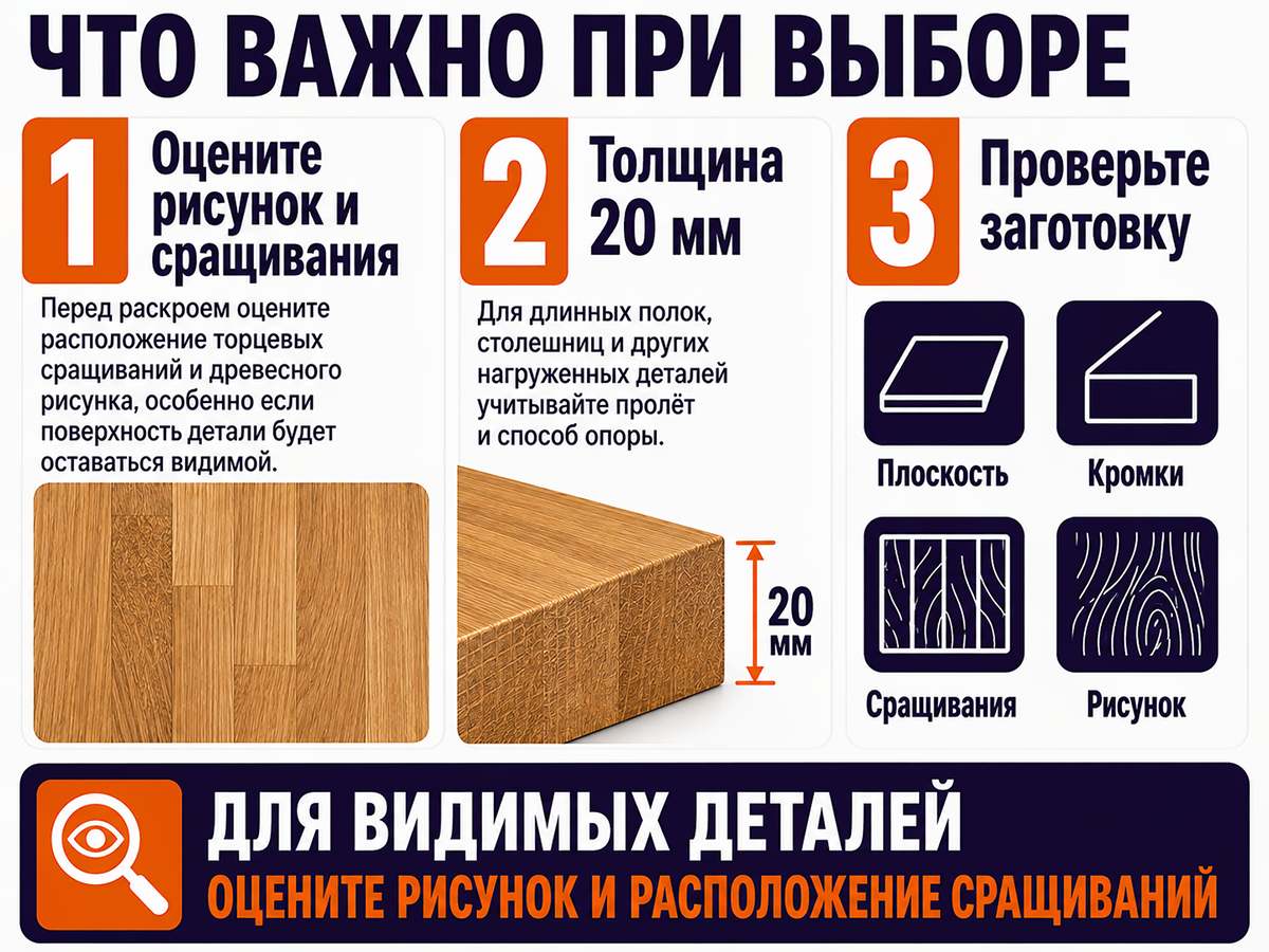 Мебельный щит из дуба сращённый, 2000×700×20 мм, сорт 2/3 фото 5