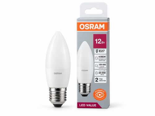 Светодиодная лампа Osram LVCLB100, 12 Вт, E27, 4000 К