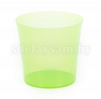 Кашпо №1 для цветов 1,7 литра прозрачно-зеленое