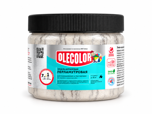 Эмаль акриловая универсальная перламутровая OLECOLOR, хамелеон, 0,1 кг
