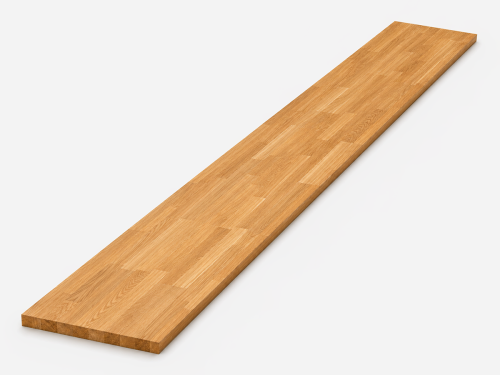 Мебельный щит из дуба 1000×300×20 мм, сорт 2/3, цельноламельный