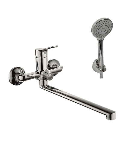 Смеситель д/ванны Starling латунный с пов. изл., встр. в корпус перекл., картр. D35 и душ к-т  1431