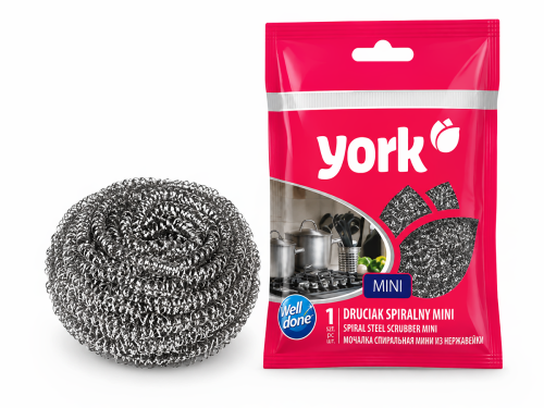 YORK мочалка спиральная стальная MINI, 50 × 30 мм