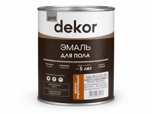 Эмаль для пола ПФ-266 Gold Decor, жёлто-коричневая, 0,8 кг