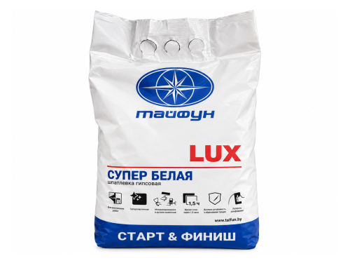 Тайфун шпатлёвка сухая «Люкс», белая, 5 кг