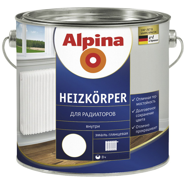 Alpina Heizkörper (Alpina Для радиаторов) Белый 750мл / 0,855кг