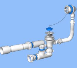Сифон Ани  для ванн  1 1/2" с г/тр. 40*50 Е255