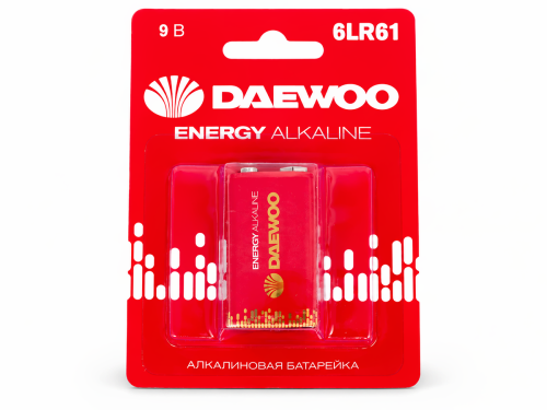 Daewoo батарейки Energy 9 В (6LR61), 2 шт