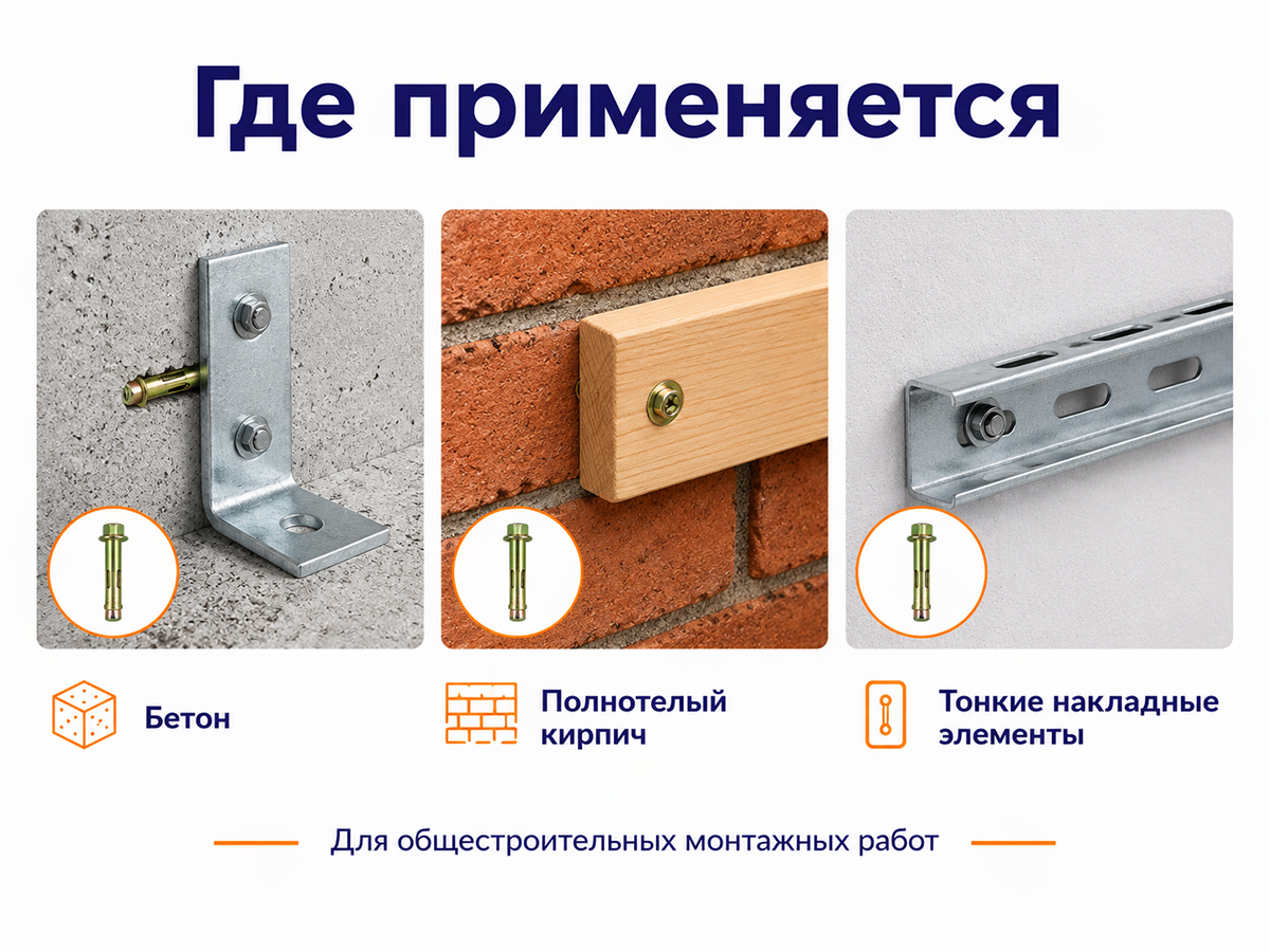 STARFIX анкер с болтом M8×10×50 мм фото 3