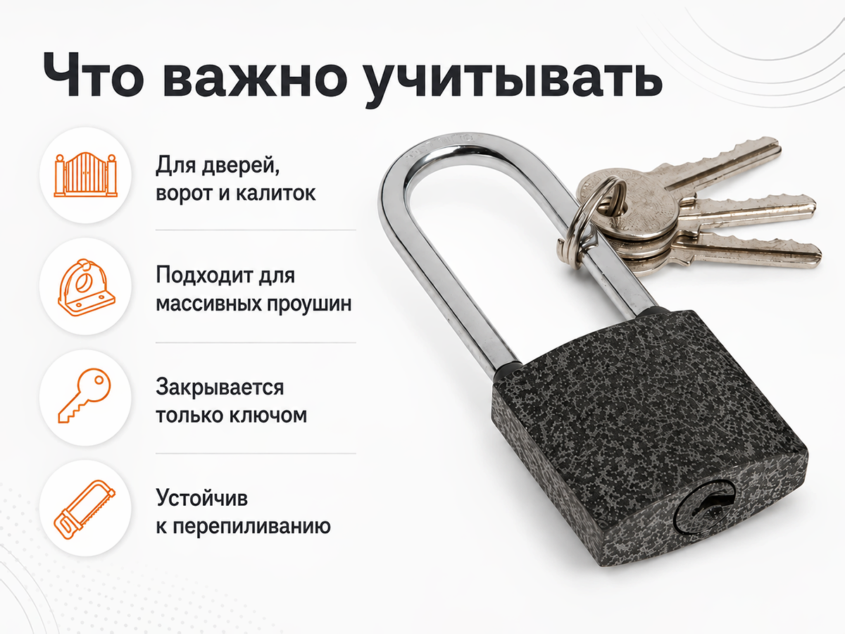 Замок навесной FUARO PL-PROTEC-4080, дужка 12 мм, 3 ключа