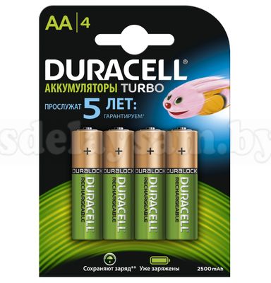 Аккумулятор DURACELL AA 2500mAh 4BP 