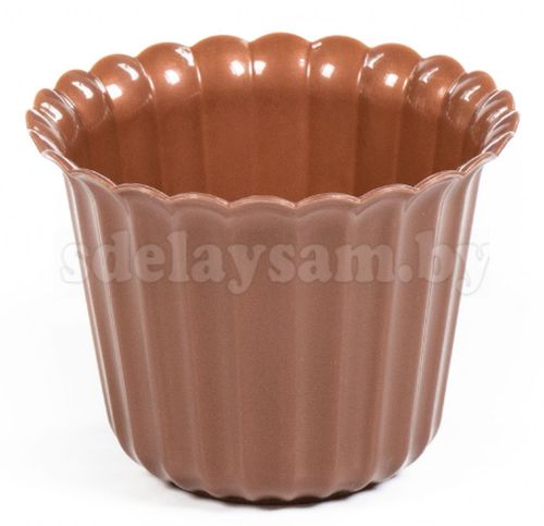 Горшок цветочный "Виола"  h=143 мм - 2 л коричневый-перламутр