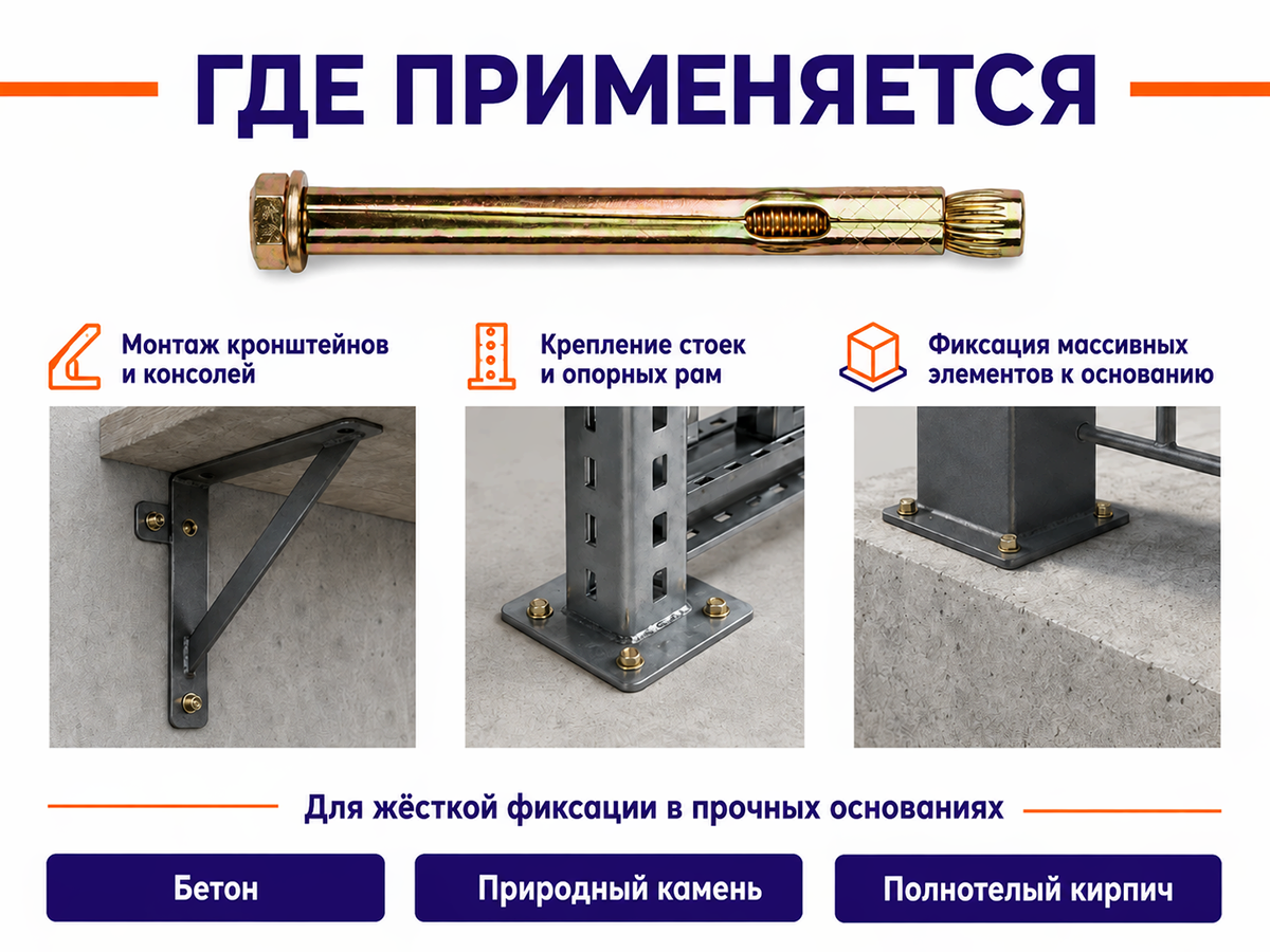 STARFIX анкер с болтом M8×10×130 мм фото 4