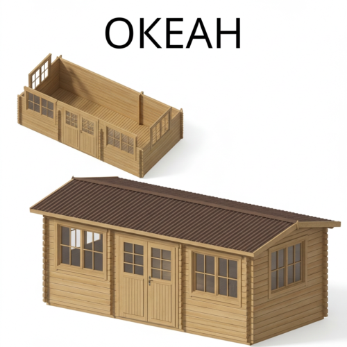 Садовый домик Океан 3х6 толщина 44 мм (готовая комплектация)