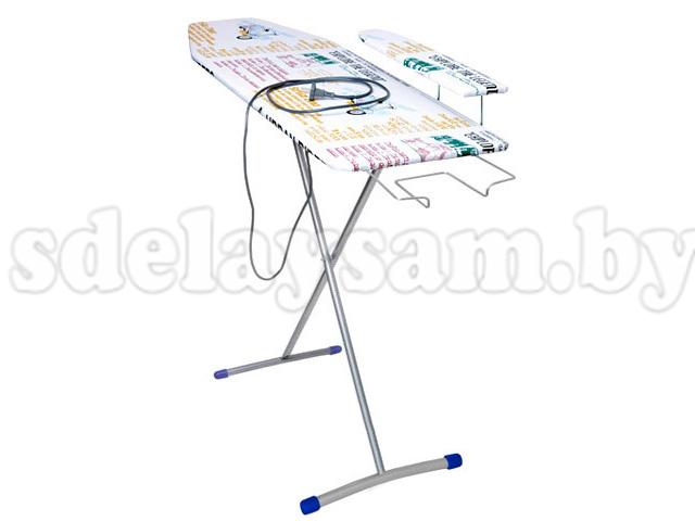 Доска гладильная Лина 4 (ДСП 1120 * 345), подрукавник, подставка п/утюг, удлинит, NIKA