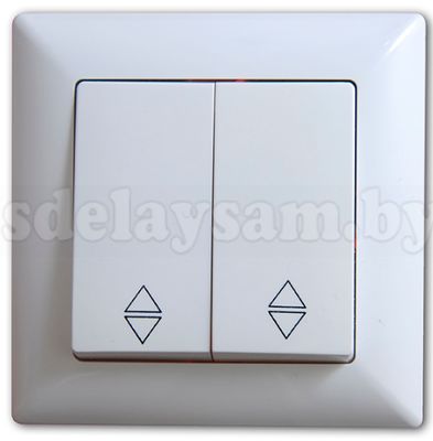 GUNSAN Выключатель 2 кл. (без рамки) проходной белый