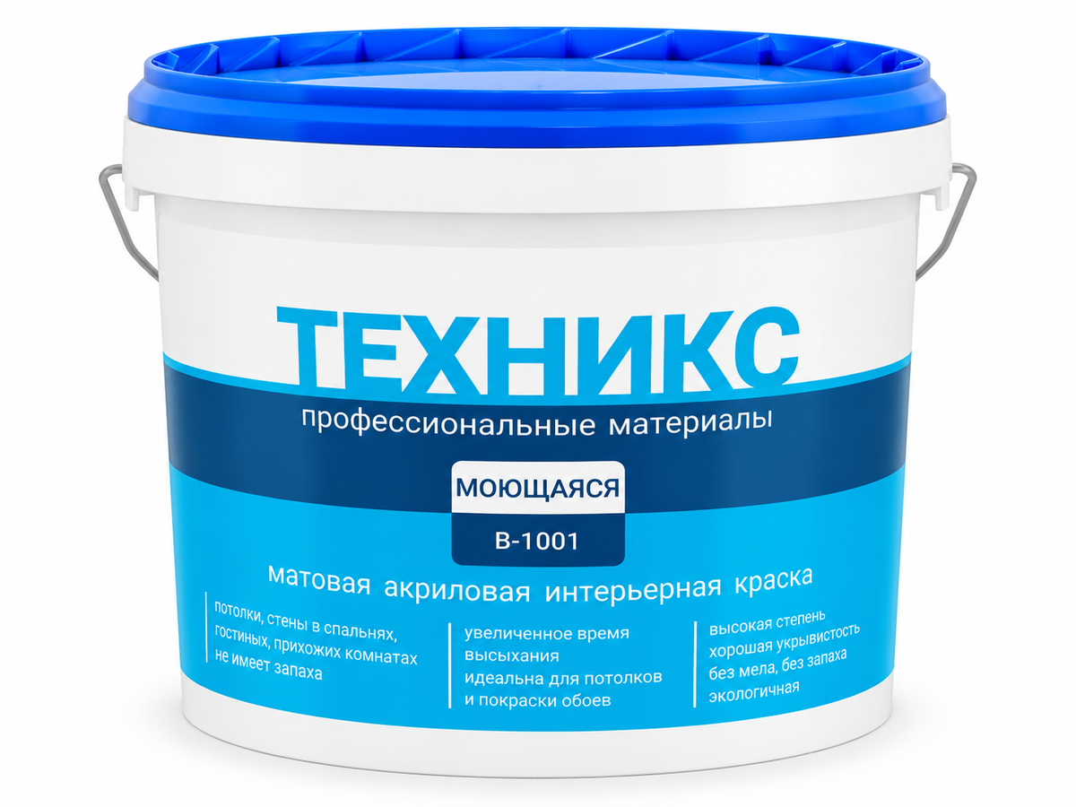 Краска ВД-АК-2 В-1001 Р моющаяся, белая, 3 кг